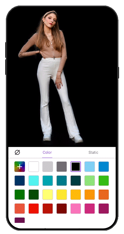 Vivid Glam - Foto- und Video-Hintergrund ändern mit der besten KI-Retusche-App